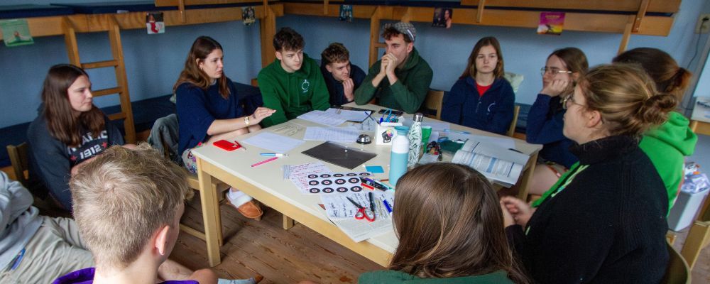 vergadering op kamp